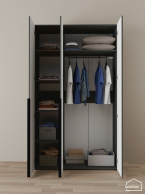 Шкаф Linnea MHR-3-1 2050х1200х510 (Графит-М 11.1.25) в Камышлове - kamyshlov.ok-mebel.com | фото 4