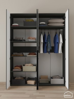 Шкаф Linnea MHR-4-1 2050х1600х510 (Графит-М 11.1.25) в Камышлове - kamyshlov.ok-mebel.com | фото 4