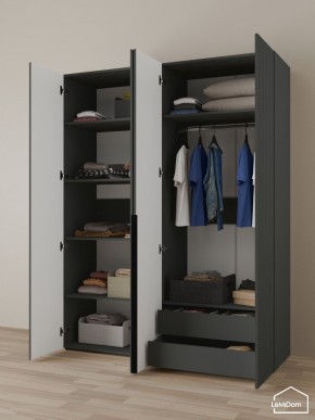 Шкаф Linnea MHR-4-2 2050х1600х510 (Графит-М 11.1.25) в Камышлове - kamyshlov.ok-mebel.com | фото 5