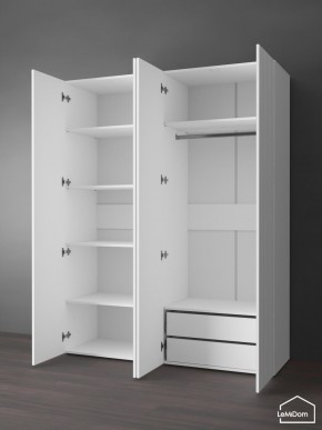 Шкаф Linnea MHR-4PO-2 2050х1600х510 (Белый-М 11.1.2) в Камышлове - kamyshlov.ok-mebel.com | фото 5