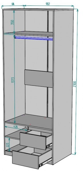 Шкаф Мальта H200 в Камышлове - kamyshlov.ok-mebel.com | фото 2