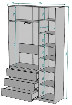 Шкаф Мальта H205 в Камышлове - kamyshlov.ok-mebel.com | фото 2