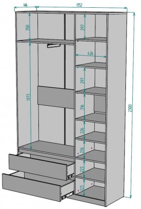 Шкаф Мальта H213 в Камышлове - kamyshlov.ok-mebel.com | фото 2