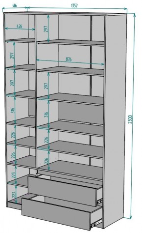 Шкаф Мальта H214 в Камышлове - kamyshlov.ok-mebel.com | фото 2