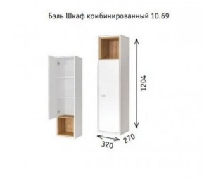 Шкаф навесной 10.63 (10.69) Бэль в Камышлове - kamyshlov.ok-mebel.com | фото