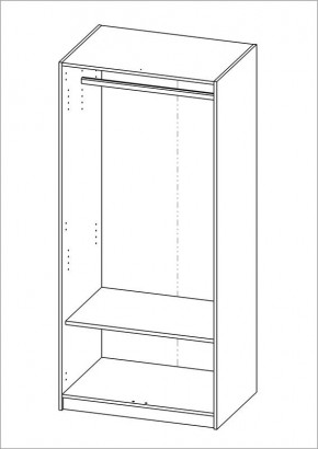 Шкаф ОРИОН двухдверный, цвет Дуб Сонома в Камышлове - kamyshlov.ok-mebel.com | фото 2