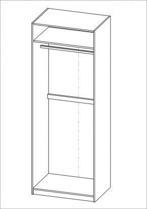 Шкаф ПЕГАС двухдверный, цвет Дуб Сонома в Камышлове - kamyshlov.ok-mebel.com | фото 3