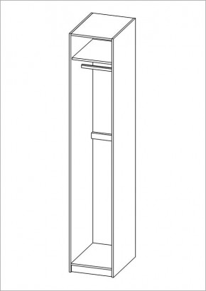 Шкаф ПЕГАС однодверный, цвет белый в Камышлове - kamyshlov.ok-mebel.com | фото 3