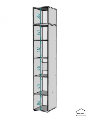 Шкаф с антресолью Linnea MHR-1A-2 2450х400х510 (ДВ-М 11.1.25) в Камышлове - kamyshlov.ok-mebel.com | фото 3