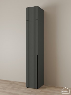 Шкаф с антресолью Linnea MHR-1A-2 2450х400х510 (Графит-М 11.1.25) в Камышлове - kamyshlov.ok-mebel.com | фото