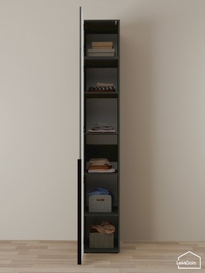 Шкаф с антресолью Linnea MHR-1A-2 2450х400х510 (Графит-М 11.1.25) в Камышлове - kamyshlov.ok-mebel.com | фото 4