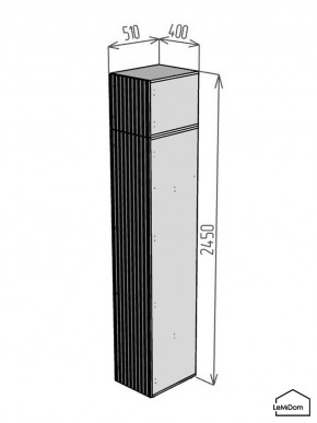 Шкаф с антресолью Linnea MHR-1POA-3 2450х400х510 (Белый-М 11.1.2) в Камышлове - kamyshlov.ok-mebel.com | фото 2