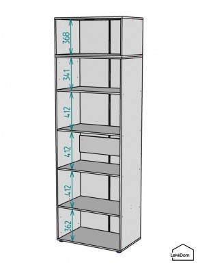 Шкаф с антресолью Linnea MHR-2A-2 2450х800х510 (Белый-М 11.1.1) в Камышлове - kamyshlov.ok-mebel.com | фото 3