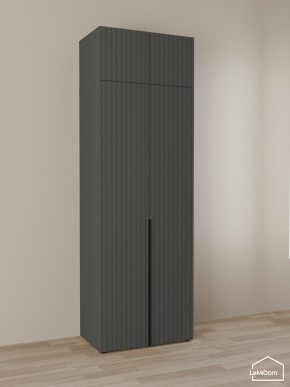 Шкаф с антресолью Linnea MHR-2A-2 2450х800х510 (Графит-М 11.1.25) в Камышлове - kamyshlov.ok-mebel.com | фото