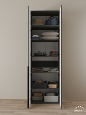 Шкаф с антресолью Linnea MHR-2A-2 2450х800х510 (Графит-М 11.1.25) в Камышлове - kamyshlov.ok-mebel.com | фото 4