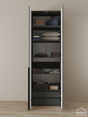 Шкаф с антресолью Linnea MHR-2A-3 2450х800х510 (Графит-М 11.1.25) в Камышлове - kamyshlov.ok-mebel.com | фото 5