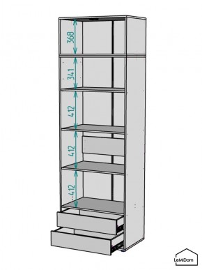 Шкаф с антресолью Linnea MHR-2A-4 2450х800х510 (Белый-М 11.1.1) в Камышлове - kamyshlov.ok-mebel.com | фото 3