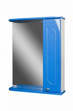 Шкаф-зеркало Радуга Синий металлик 55 правый АЙСБЕРГ (DA1129HZR) в Камышлове - kamyshlov.ok-mebel.com | фото 2