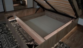 Спальня Джулия Кровать 160 МИ с подъемным механизмом Дуб крафт серый в Камышлове - kamyshlov.ok-mebel.com | фото 3