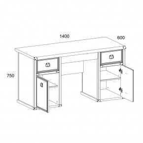 Стол 2D3S, MAGELLAN, цвет Сосна винтаж в Камышлове - kamyshlov.ok-mebel.com | фото 2