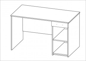 Стол КАСТОР письменный с одной тумбой и одним ящиком, цвет Дуб Сонома в Камышлове - kamyshlov.ok-mebel.com | фото 3