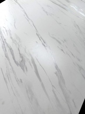 Стол MATERA 160 MARBLES KL-99 Белый мрамор матовый, итальянская керамика/ черный каркас, ®DISAUR в Камышлове - kamyshlov.ok-mebel.com | фото 3