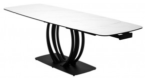 Стол MATERA 160 MARBLES KL-99 Белый мрамор матовый, итальянская керамика/ черный каркас, ®DISAUR в Камышлове - kamyshlov.ok-mebel.com | фото 8
