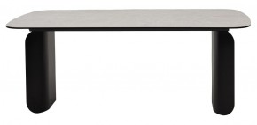 Стол NORD 200 TL-102 Бежевый мрамор, испанская керамика / черный каркас, ®DISAUR в Камышлове - kamyshlov.ok-mebel.com | фото 4