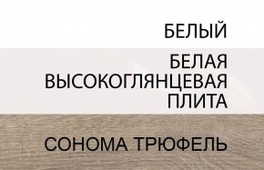 Стол письменный /TYP 80, LINATE ,цвет белый/сонома трюфель в Камышлове - kamyshlov.ok-mebel.com | фото 4