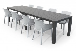 Стол раскладной Джули (Julie Double table 2 configurations) Графит в Камышлове - kamyshlov.ok-mebel.com | фото 7