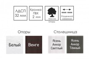 Стол раскладной Ялта-2 (опоры массив резной) в Камышлове - kamyshlov.ok-mebel.com | фото 4