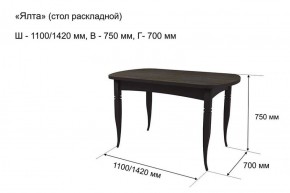 Стол раскладной Ялта (опоры массив цилиндрический) в Камышлове - kamyshlov.ok-mebel.com | фото 5