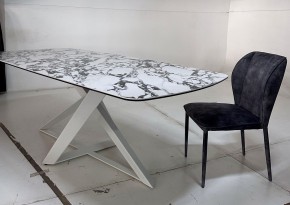 Стол VICENZA 220 BULGARI WHITE, керамика / белый, ®DISAUR в Камышлове - kamyshlov.ok-mebel.com | фото 4