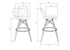 Стул барный DOBRIN BUTTERFLY BAR, ножки светлый бук, цвет белый в Камышлове - kamyshlov.ok-mebel.com | фото 6
