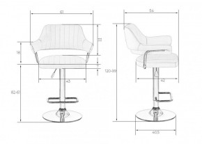 Стул барный DOBRIN CHARLY LM-5019 (белый) в Камышлове - kamyshlov.ok-mebel.com | фото 2