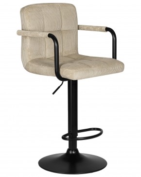 Стул барный DOBRIN KRUGER ARM BLACK, бежевый вельвет (LAR-E2041-04) в Камышлове - kamyshlov.ok-mebel.com | фото 2