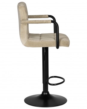 Стул барный DOBRIN KRUGER ARM BLACK, бежевый вельвет (LAR-E2041-04) в Камышлове - kamyshlov.ok-mebel.com | фото 3