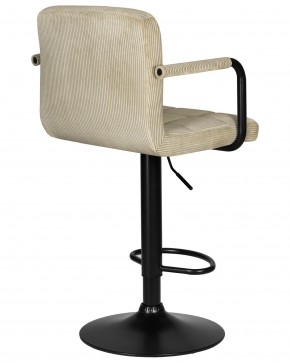 Стул барный DOBRIN KRUGER ARM BLACK, бежевый вельвет (LAR-E2041-04) в Камышлове - kamyshlov.ok-mebel.com | фото 4