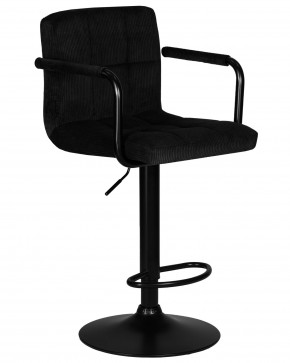 Стул барный DOBRIN KRUGER ARM BLACK, черный вельвет (LAR-E2041-52) в Камышлове - kamyshlov.ok-mebel.com | фото 2