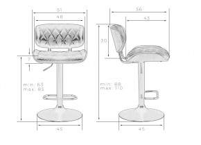 Стул барный DOBRIN MORGAN, цвет зеленый глянец PU 1890-14 в Камышлове - kamyshlov.ok-mebel.com | фото 4