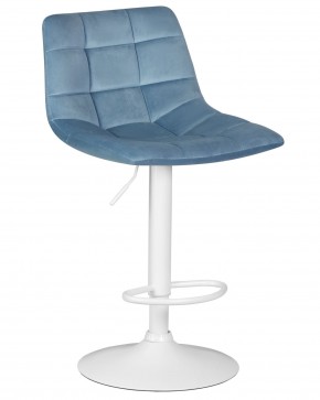 Стул барный DOBRIN TAILOR WHITE, пудрово-голубой велюр (MJ9-74) в Камышлове - kamyshlov.ok-mebel.com | фото