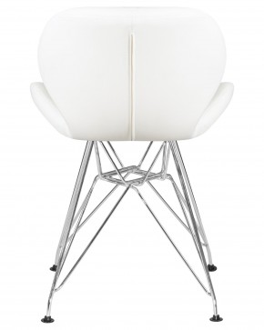 Стул обеденный DOBRIN BUTTERFLY CHROME, ножки хром, цвет белый в Камышлове - kamyshlov.ok-mebel.com | фото 5