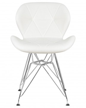 Стул обеденный DOBRIN BUTTERFLY CHROME, ножки хром, цвет белый в Камышлове - kamyshlov.ok-mebel.com | фото 6
