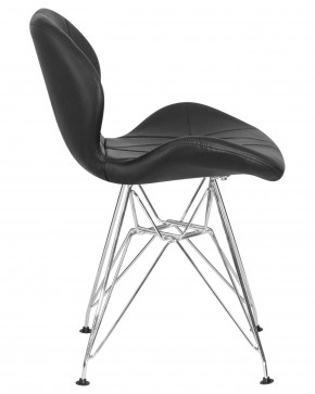 Стул обеденный DOBRIN BUTTERFLY CHROME, ножки хром, цвет чёрный в Камышлове - kamyshlov.ok-mebel.com | фото 3
