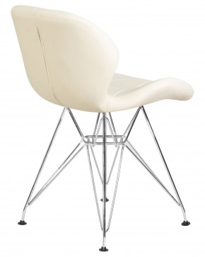 Стул обеденный DOBRIN BUTTERFLY CHROME, ножки хром, цвет кремовый в Камышлове - kamyshlov.ok-mebel.com | фото 4