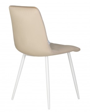 Стул обеденный DOBRIN CHILLY, Бежевый Holland 07, основание белое в Камышлове - kamyshlov.ok-mebel.com | фото 5