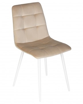 Стул обеденный DOBRIN CHILLY, Бежевый Holland 07, основание белое в Камышлове - kamyshlov.ok-mebel.com | фото 8