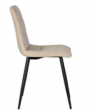 Стул обеденный DOBRIN CHILLY, Бежевый Holland 07, основание черный в Камышлове - kamyshlov.ok-mebel.com | фото 4