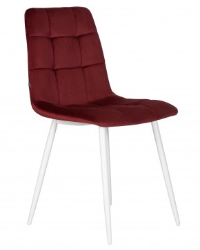Стул обеденный DOBRIN CHILLY, Бордовый Holland 47, основание белое в Камышлове - kamyshlov.ok-mebel.com | фото 3
