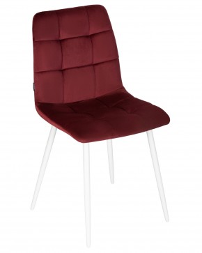 Стул обеденный DOBRIN CHILLY, Бордовый Holland 47, основание белое в Камышлове - kamyshlov.ok-mebel.com | фото 8